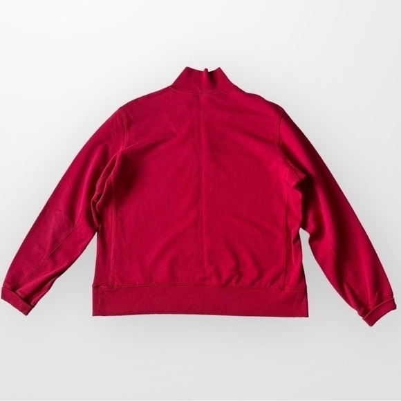 Tommy Hilfiger Y2K Sweatshirt Quarter Zip Red XL - Picture 12 of 14